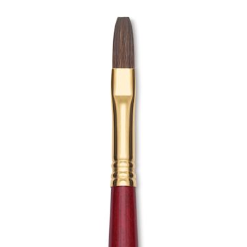 Open in modal - Blick Master Synthetic Kolinsky Brush - Long Handle, Flat, Size 10, close-up