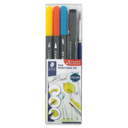 Staedtler Easy Watercolor Brush Pen Set - Birds, Set of 5