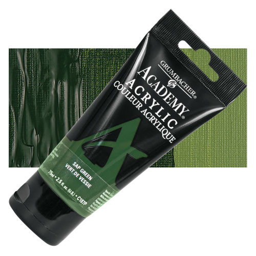 Grumbacher Academy Acrylics -Sap Green, 75 ml tube