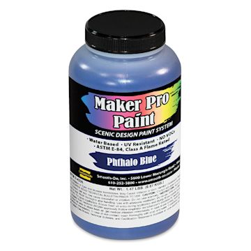 Open in modal - Smooth-On Maker Pro Acrylic-Urethane Paint - Phthalo Blue, 16 oz