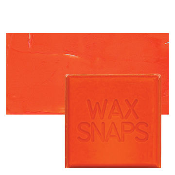 Enkaustikos Wax Snaps Encaustic Paints - Anthraquinone Orange, 40 ml cake