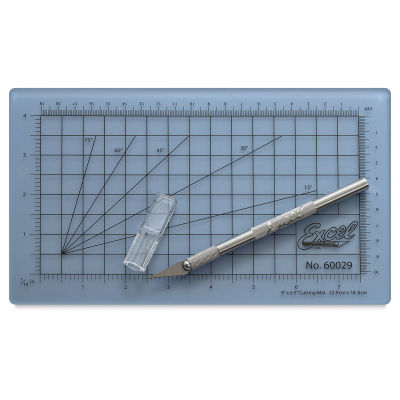 Excel Blades Mini Precision Cutting Mat Kit, laid out. 