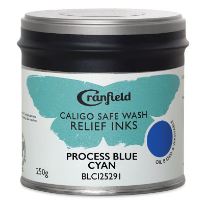 Cranfield Caligo Safe Wash Relief Ink - Process Blue (Cyan), 250 g
