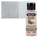DecoArt Thrift Flip Multi-Surface Paint - Stunning Silver Metallic, 2 oz
