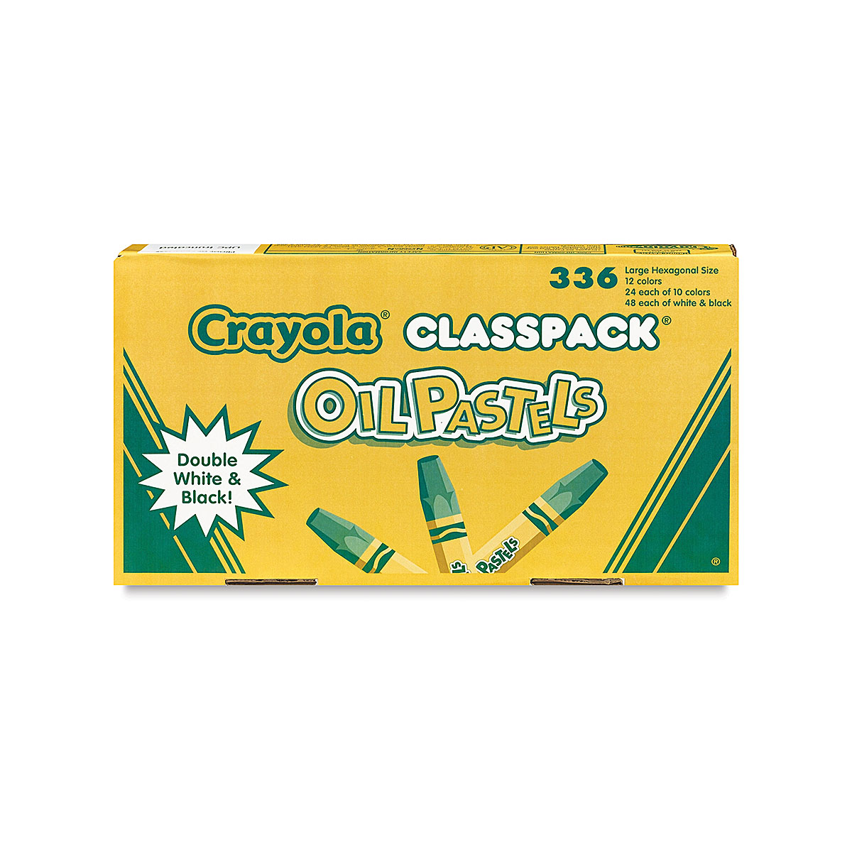 Crayola Hexagonal Non-Toxic Jumbo Oil Pastel Sticks, Assorted Colors, Set  of 28 