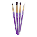Royal & Langnickel Big Kid's Choice Lil' Grippers Synthetic Brushes - Pouncer, Set of 4