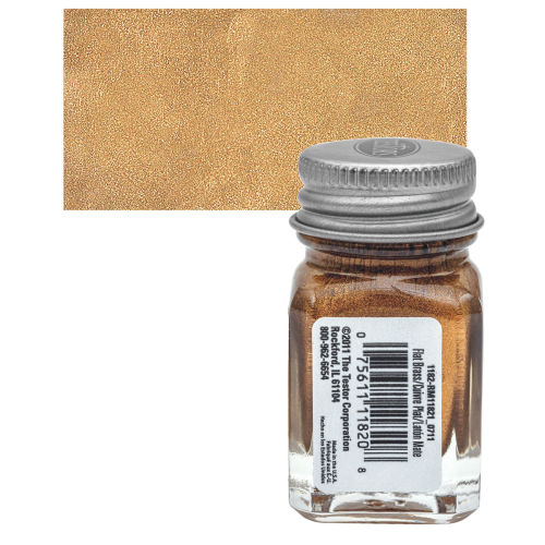 Testors Enamel Paint - Brass, 1/4 oz bottle