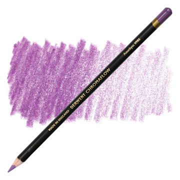 Open in modal - Derwent Chromaflow Colored Pencil - Amethyst, swatch and pencil