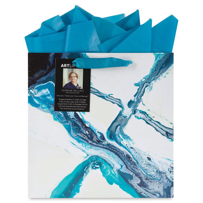 ArtLifting Gift Bag, Molecular Channel Blocker (gift bag with teal tissue paper)