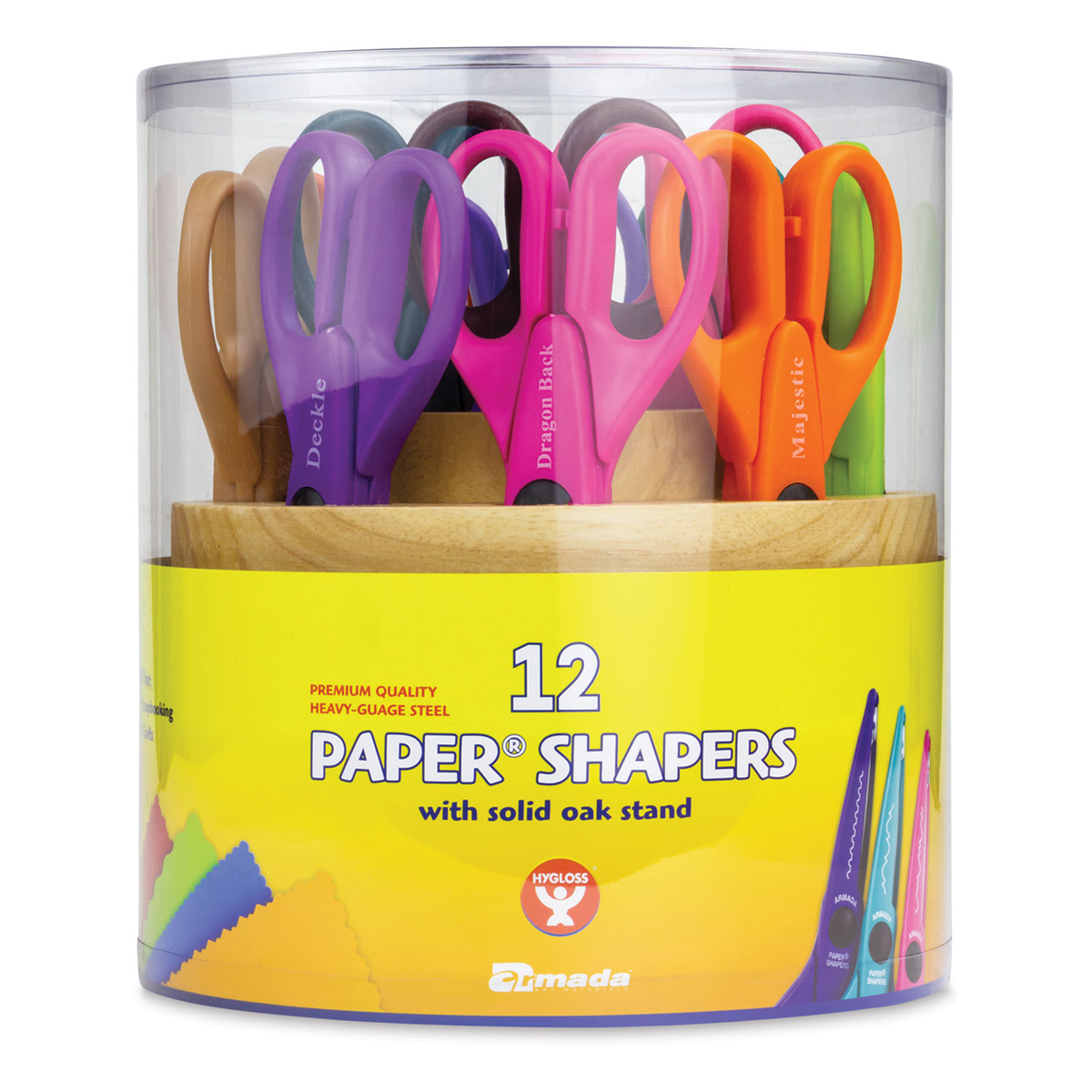 Decorative Scissors and Rack, Paper Shapers, Hygloss