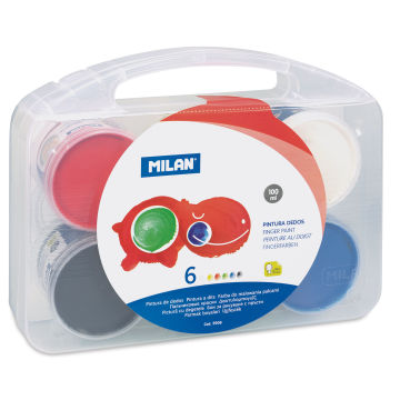Milan Finger Paint Set - Set of 6, Basic Colors, 100 ml, front of packaging