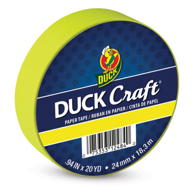 Duck Craft Paper Tapes - Neon Yellow, .94" X 20 yds