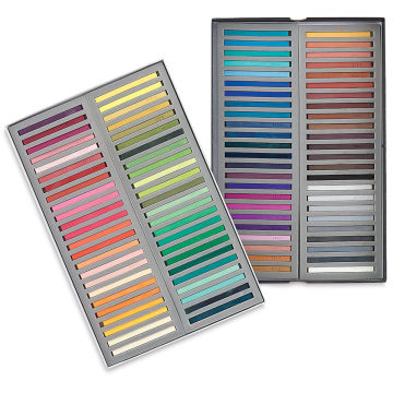 Prismacolor Premier NuPastel Color Sticks - Assorted Colors, Set of 96, pastels inside tray