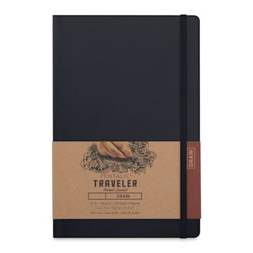 Open in modal - Pentalic Traveler Draw Pocket Journal - 9" x 6", 120 pages
