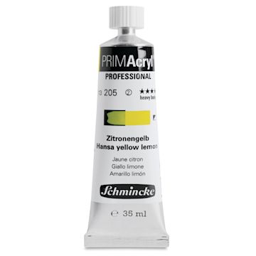 Open in modal - Schmincke Primacryl Professional Acrylic Paint - Hansa Yellow Lemon, 35 ml Tube