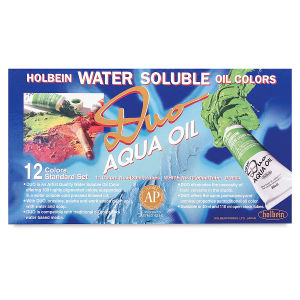 Holbein Duo Aqua Water Soluble Oils - Assorted, Set of 12 colors, 20 ml tubes