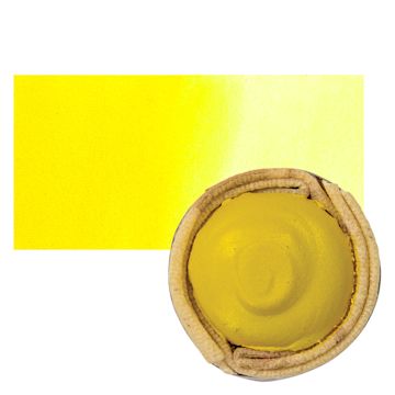 Open in modal - Beam Paints Watercolor Paintstone - Fall Poplar Yellow stone and swatch