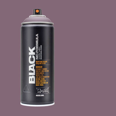 Montana Black Spray Paint - Kidney, 400 ml can with swatch
