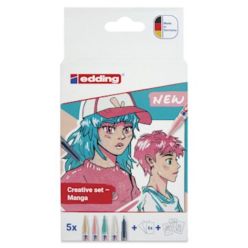 Open in modal - Edding Creative Manga Drawing Set - Assorted, Set of 15, front of the packaging