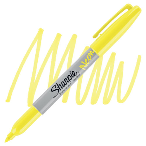 Sharpie Permanent Marker, Neon Yellow