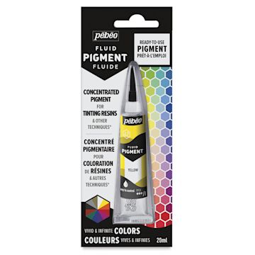 Open in modal - Pebeo Fluid Pigments - Front of package of Yellow Pigment