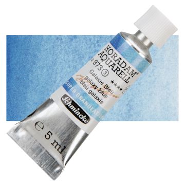 Open in modal - Schmincke Horadam Aquarell Watercolor - Galaxy Blue, 5 ml tube and swatch