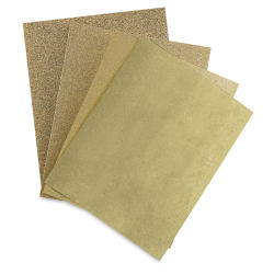 3M Production Sandpaper - Package of 5 assorted grade sheets shown in fan