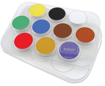 PanPastel Palette Trays - Top view of 10 piece Tray shown holding 10 colors, not included