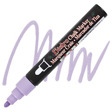 Open in modal - Marvy Uchida Bistro Chalk Marker - Pale Violet, 6 mm marker and swatch