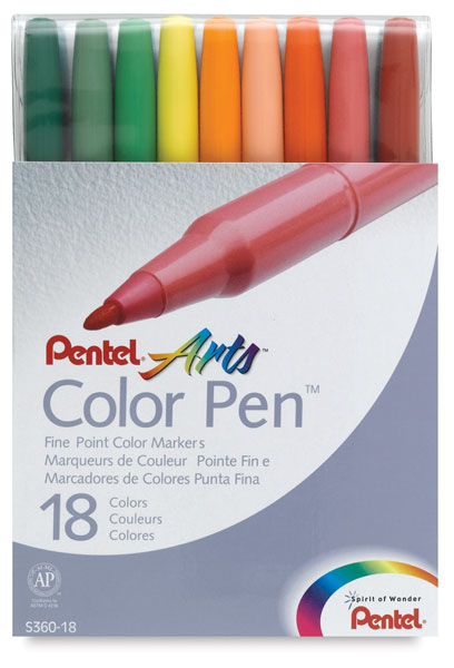 Fine Pt Brown Pentel S360-106 - 1 Each Pentel Color Pen 