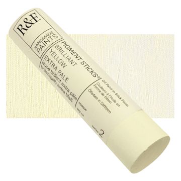Open in modal - R&F Pigment Stick - Brilliant Yellow Extra Pale, 100 ml stick and swatch