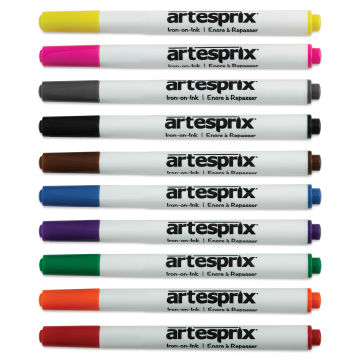 Artesprix Sublimation Markers - Chisel-Tip, Set of 10 (with caps on)