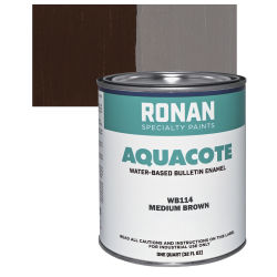Ronan Aquacote Water-Based Acrylic Color - Medium Brown, Quart
