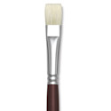 Silver Brush Silverstone Premium White Hog Bristle Brush - Bright, Long Handle, Size 8
