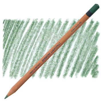 Open in modal - Derwent Lightfast Colored Pencil - Green Earth pencil and swatch
