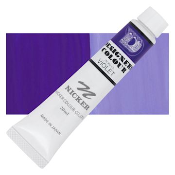 Open in modal - Nicker Designers Color Gouache - Violet, 20 ml tube and swatch
