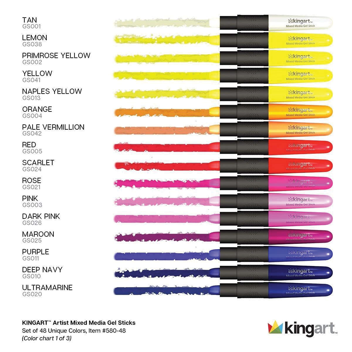 48ct Artist Mixed Media Gel Sticks - Kingart : Target
