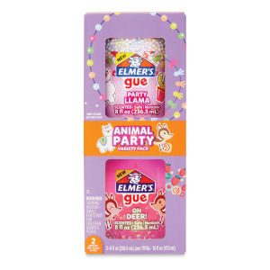 Elmer’s Gue Premade Slime Animal Party Pack, In Package