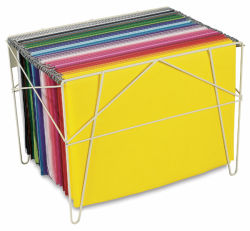 Spectra Deluxe Bleeding Art Tissue Rack - Angled view of rack loaded with separately sold sheets