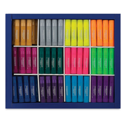 Sargent Art Tempera Sticks - Class Pack of 144, Fluorescents and Metallics, View open package