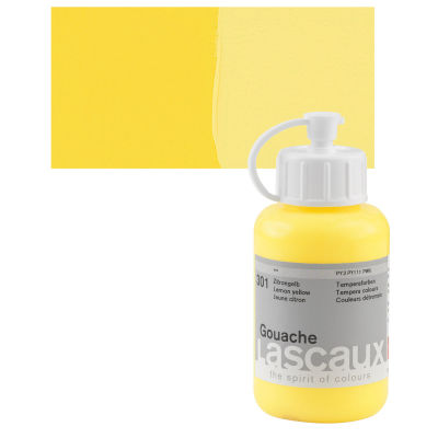 Lascaux Acrylic Gouache - Lemon Yellow, 85 ml bottle