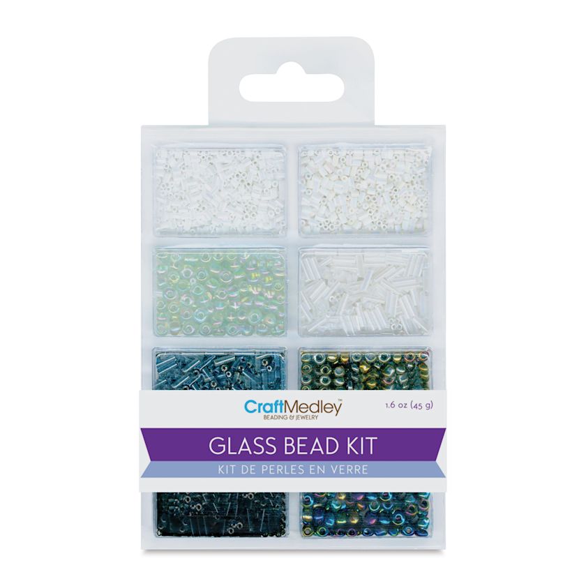 Craft Medley Glass Bead Kit Black and White BLICK Art Materials