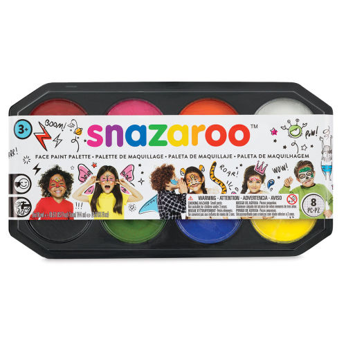 Snazaroo Face Paints - Rainbow Face Paint Kit, Set of 8