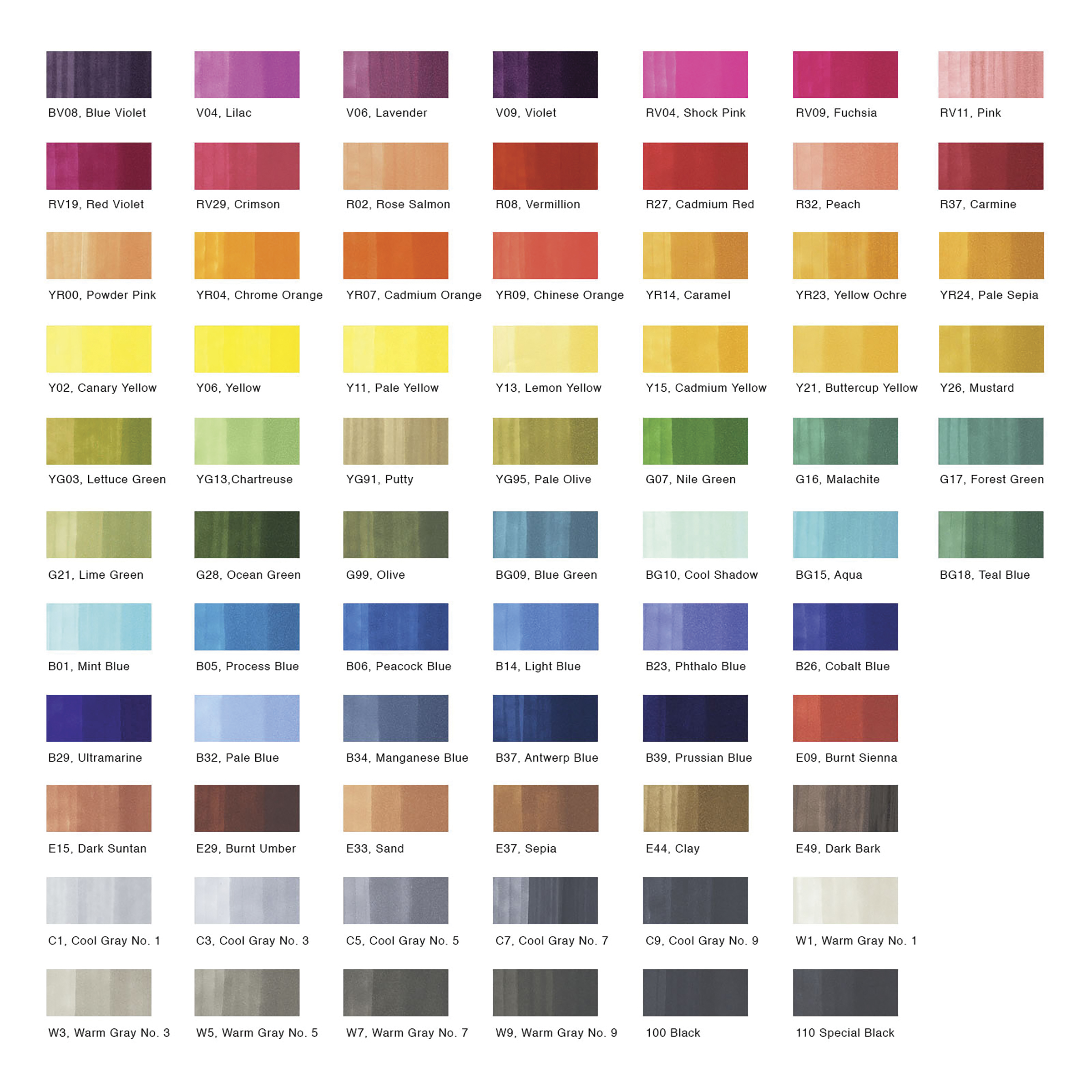 Copic Sketch Marker Set - Color Set A, Set of 72 | BLICK Art Materials
