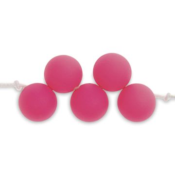 Open in modal - Rico Design Itoshii Plastic Beads - Asymmetrical, Neon Pink, 8 mm Dia.