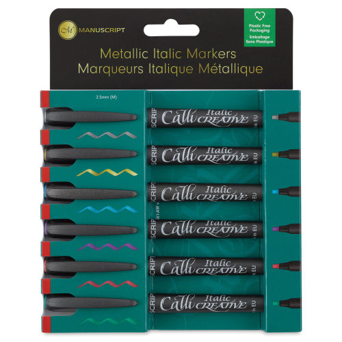 Manuscript CalliCreative Italic Marker Set - White, Pkg of 2