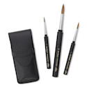 Da Vinci Maestro Kolinsky Travel Brushes - Set 1503, Short Handle, Set of 3