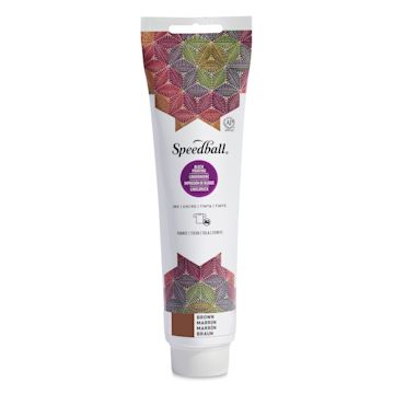 Open in modal - Speedball Fabric and Paper Block Printing Ink - Brown, 5 oz