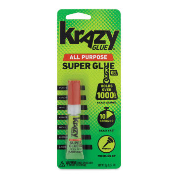 Krazy Glue All Purpose Super Glue Gel, front of the packaging