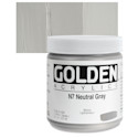 Golden Heavy Body Artist Acrylics - Neutral Gray N7, 8 oz Jar
